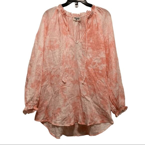 NWT Show Me Your Mumu Charlene Tunic Pink Tie Dye V Neck - Picture 3 of 8